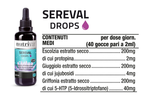 NUTRIVA SEREVAL DROPS contenuti medi