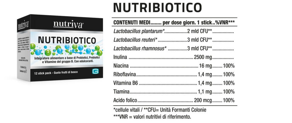 Nutriva NUTRIBIOTICO tabella contenuti medi