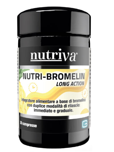 NUTRIVA NUTRI-BROMELIN è un integratore alimentare a base di Bromelina da Ananas ed estratto di Ananas.