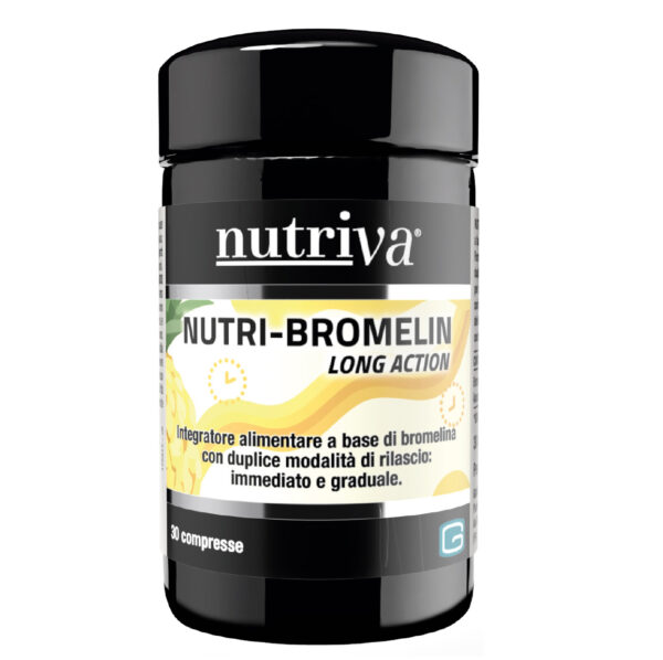 NUTRIVA NUTRI-BROMELIN è un integratore alimentare a base di Bromelina da Ananas ed estratto di Ananas.