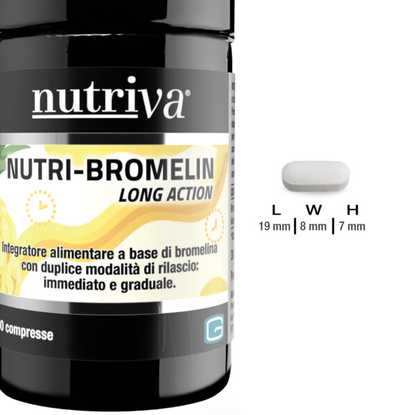 NUTRIVA NUTRI-BROMELIN è un integratore alimentare a base di Bromelina da Ananas ed estratto di Ananas.